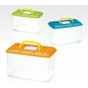 Acquario in plastica con coperchio